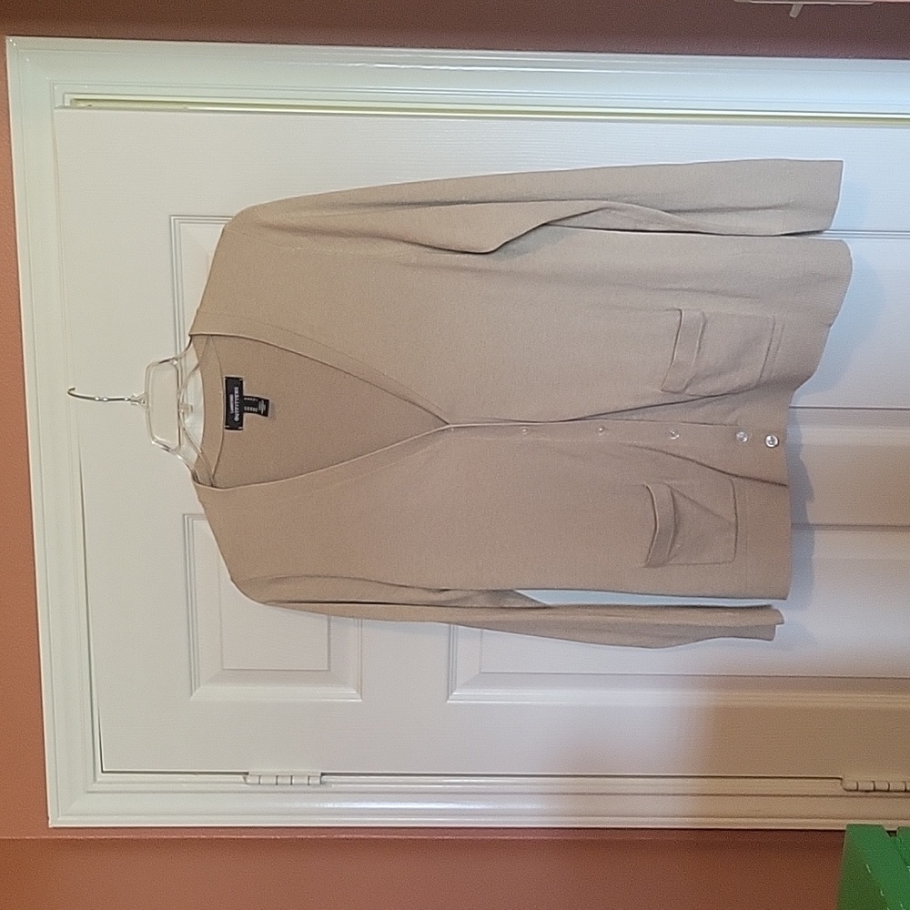 Lands' End cardigan Size Medium Camel